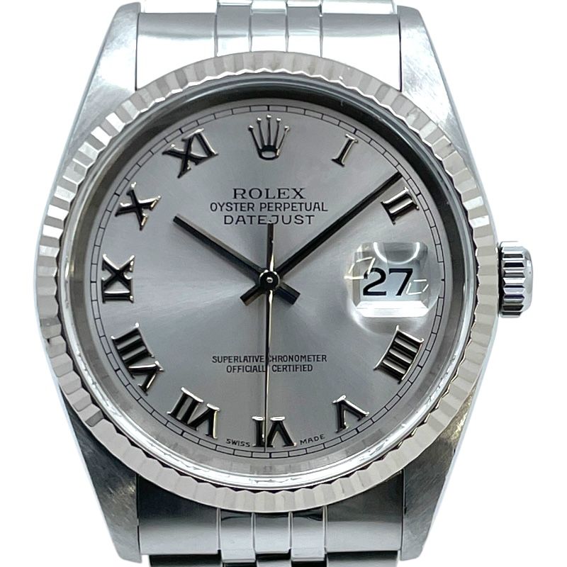 ロレックス ROLEX デイトジャスト 16234 シルバー WG/SS 自動巻き