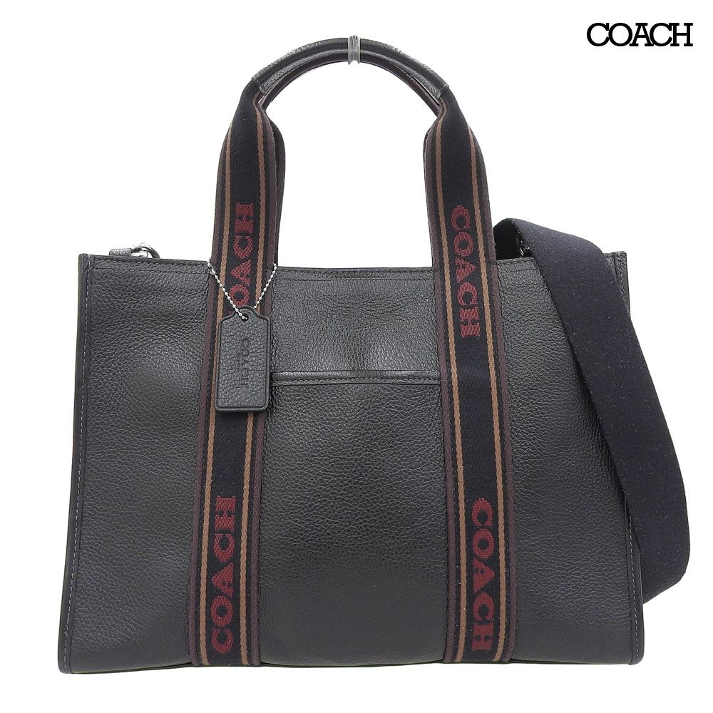 超美品 コーチ COACH スミストート 2way レザー ショルダーバッグ 黒 