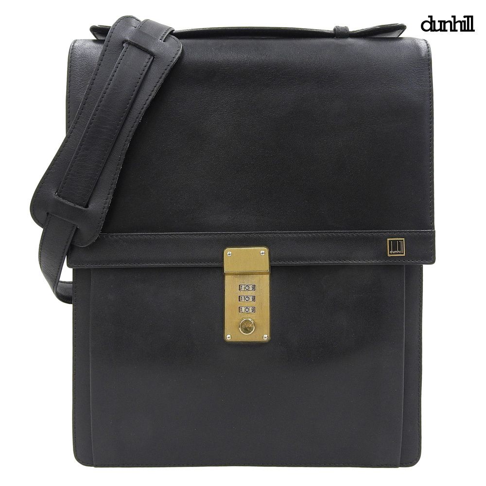 ダンヒル Dunhill 90年代ヴィンテージ メタルタグ レザー 2 way ダイアルロック ショルダー クラッチ クロスボディバッグ 紳士 ビジネス ゴルフ