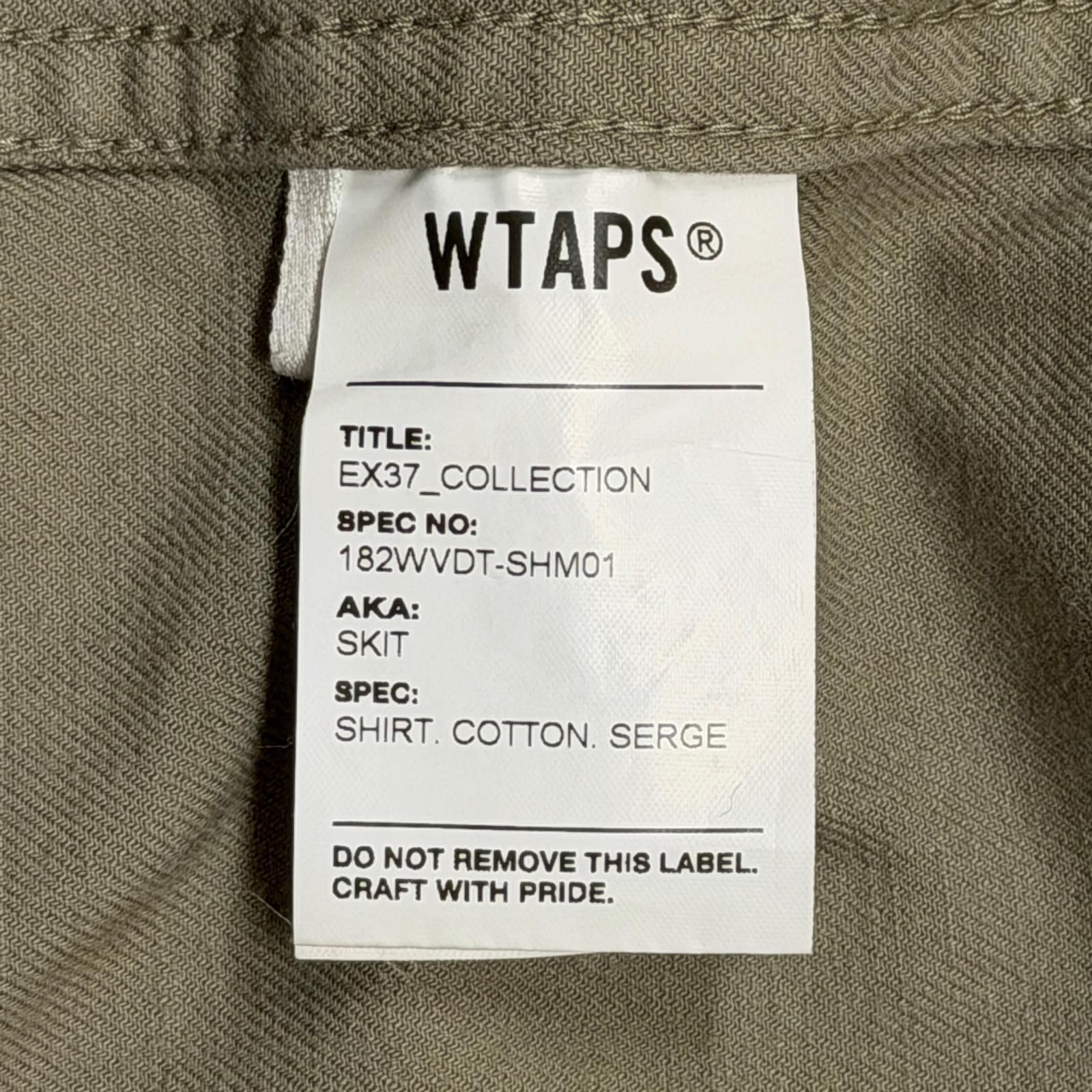 ジャケット・アウター WTAPS SKIT SHIRT COTTON SERGE18AW 01 WTAPS 18AW SKIT SHIRT.COTTON.SERGE ノーカラー シャツ ジャケット