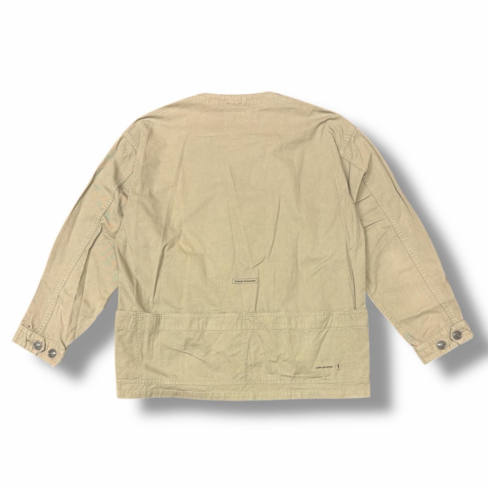 ジャケット・アウター WTAPS SKIT SHIRT COTTON SERGE18AW 01 WTAPS 18AW SKIT SHIRT.COTTON.SERGE ノーカラー シャツ ジャケット