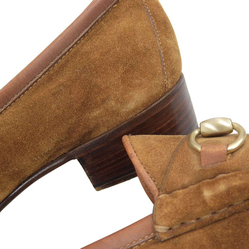 美品 グッチ GUCCI 90年代 ヴィンテージ スウェード ホースビット