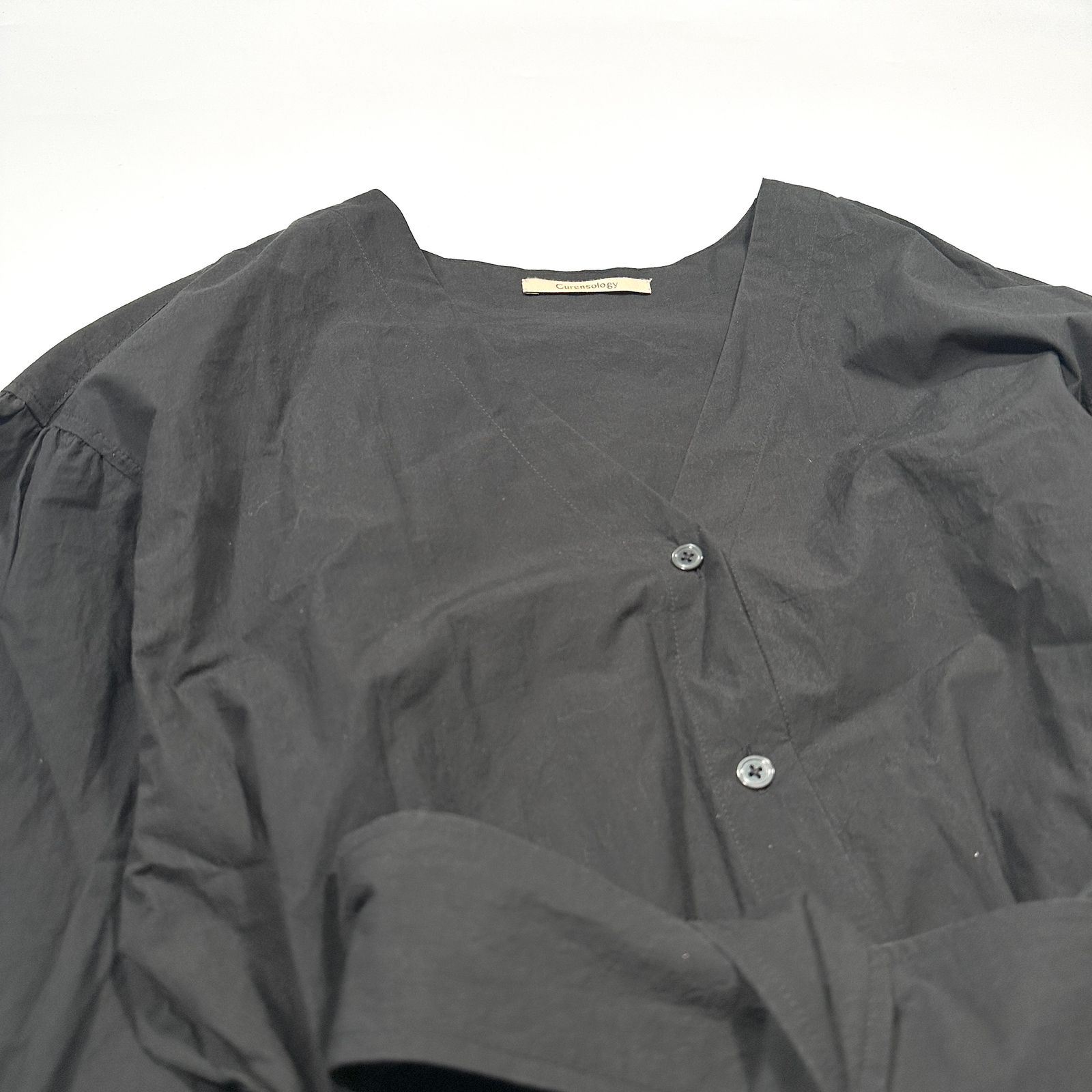 美品】Curensology カレンソロジー 長袖シャツワンピース ロング 