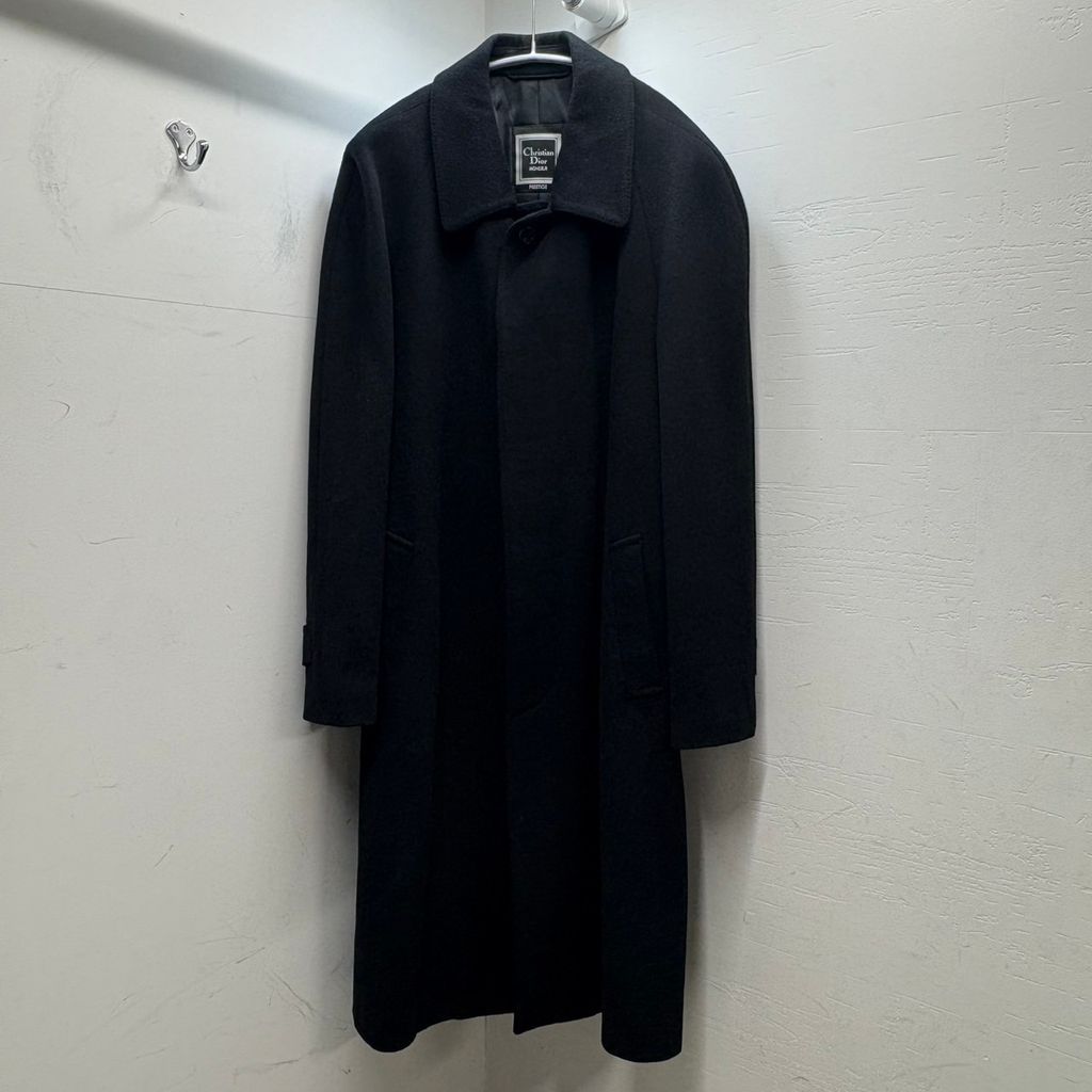 Christian Dior クリスチャンディオールムッシュ Cashmere Blend Long Coat ロングコート G 4021 ブラック size L 中目黒B 01