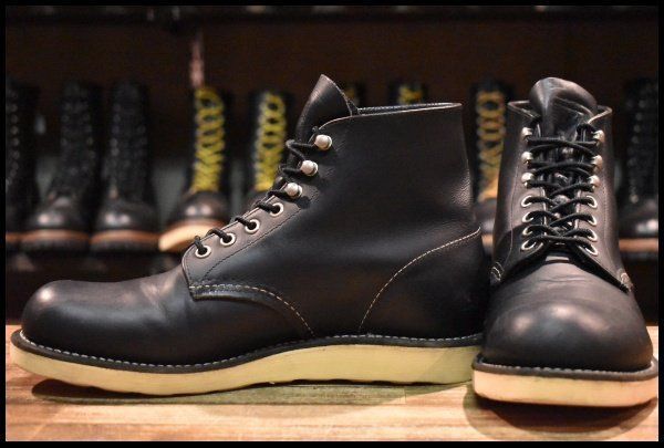 8.5 D 10年 レッドウィング 8165 アイリッシュセッター 黒 ブラッククローム プレーントゥ 編み上げ ブーツ redwing FL 478