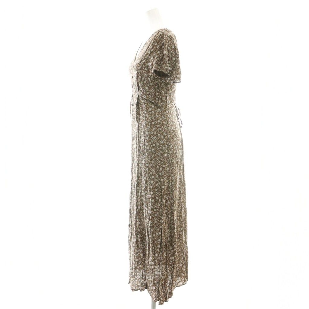 FRAY I.D 花柄刺繍　半袖ロングワンピース FRAY I.D 花柄刺繍 半袖ロングワンピース