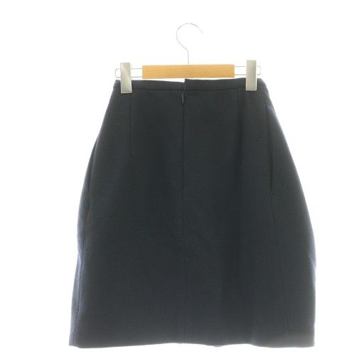 ヨーコチャン YOKO CHAN タックスカート ひざ丈 ウール 36 紺 /DF