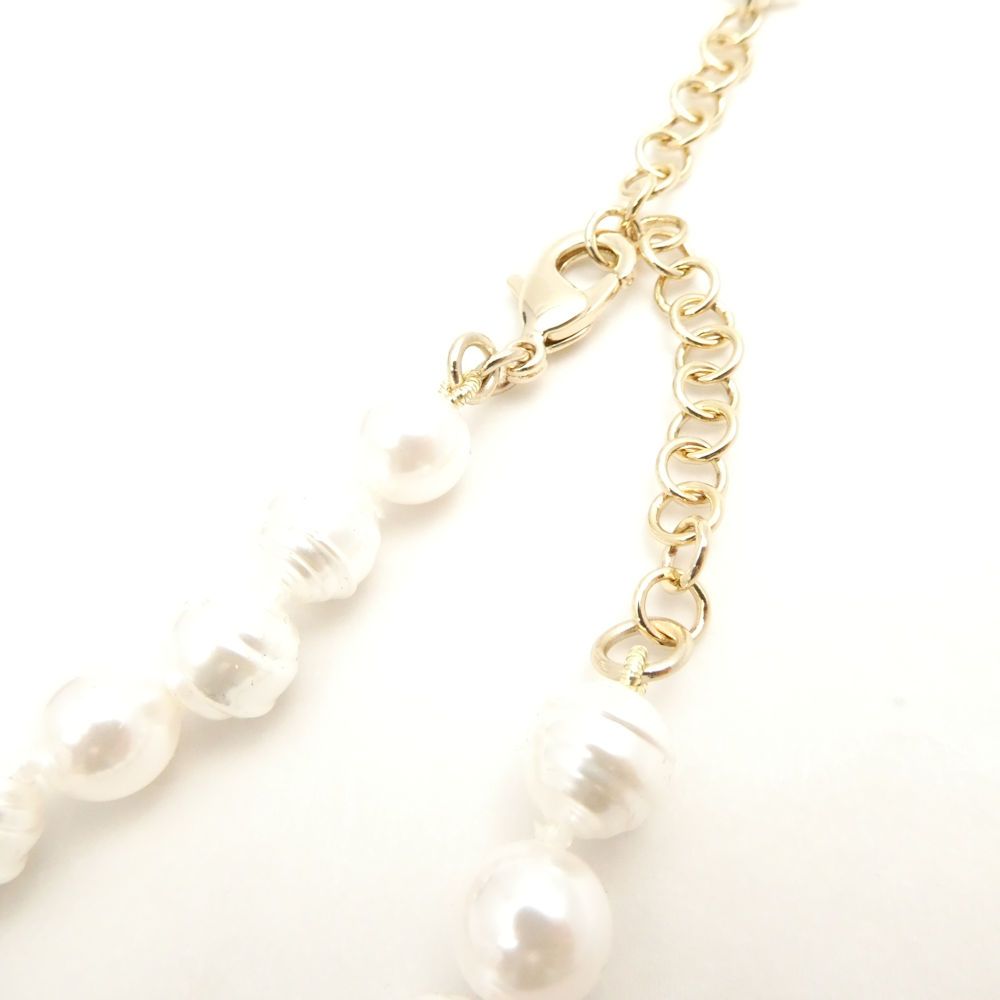 美品 CHANEL シャネル B23S チョーカー ネックレス ココマーク パール