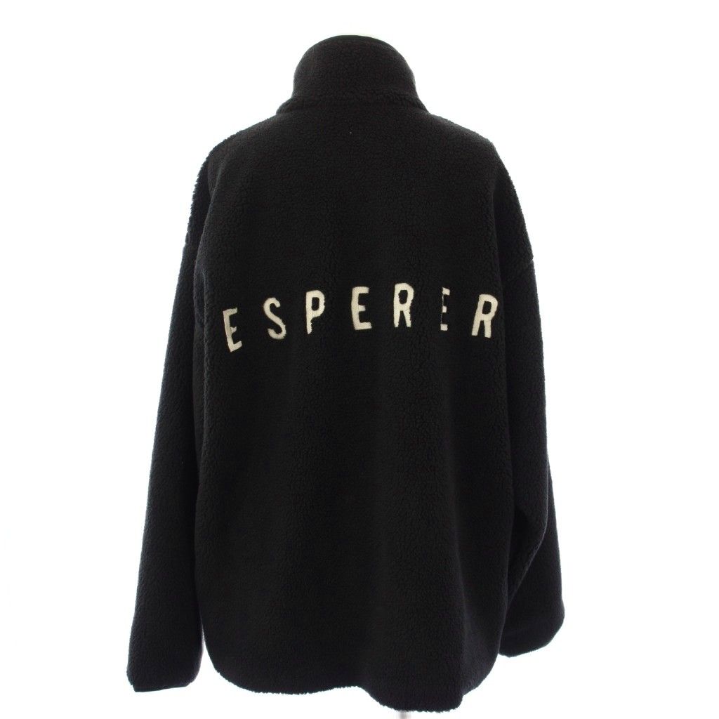 スピック-スパン Spick-Span 24 AW バックロゴボアブルゾン スタンドカラージャケット アウター ジップアップ 36 黒 ブラック |BB