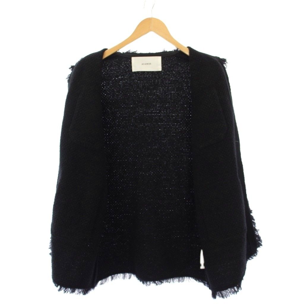 アダワズ ADAWAS ニットツイード4ポケットジャケット ノーカラー