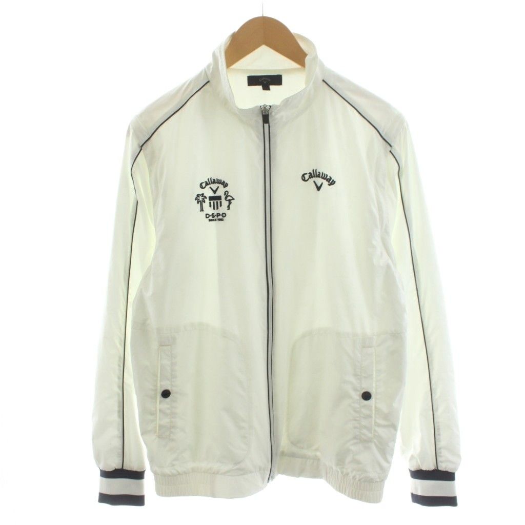 キャロウェイ CALLAWAY ブルゾン ジャケット ロゴ ゴルフウェア L 白