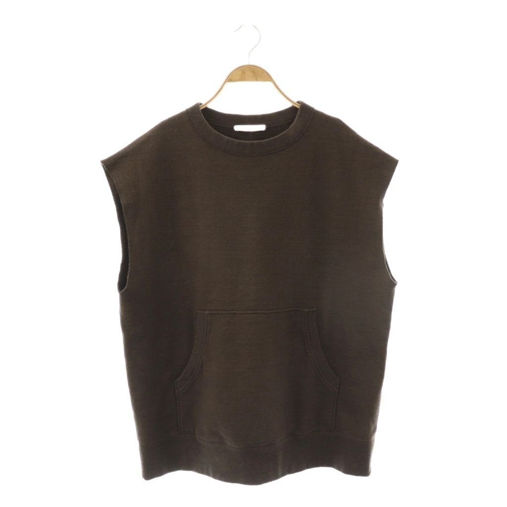 アストラット ASTRAET ウラケ クルーネック ノースリーブスウェット プルオーバー ブラウン |HK OS SH