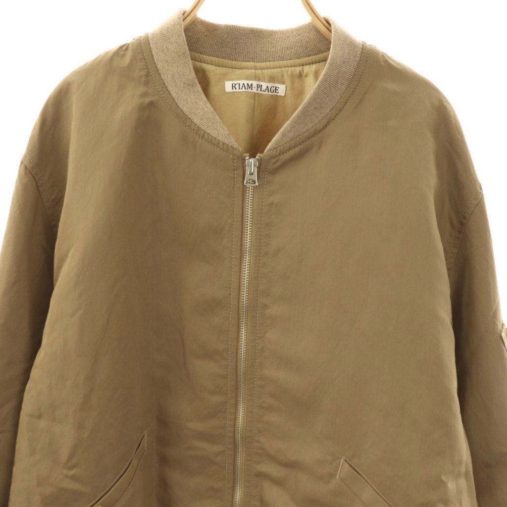 【美品】Plage/R'IAM MA1 MIDDLE 36 ブラウン R'IAM】MA1 MIDDLEブルゾンブラウン36