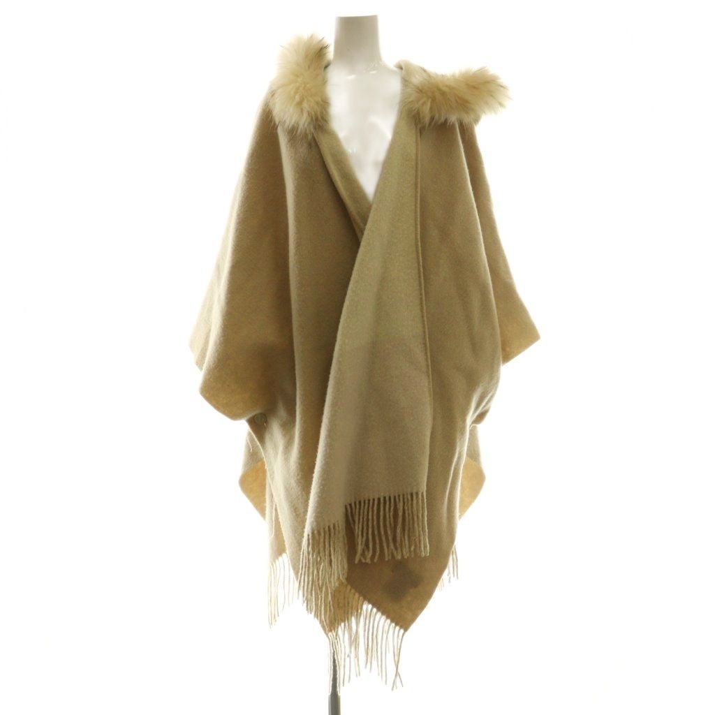 GRACE CONTINENTAL ファーポンチョ ベージュ GRACE CONTINENTAL ファーポンチョ ベージュ グレースコンチネンタル