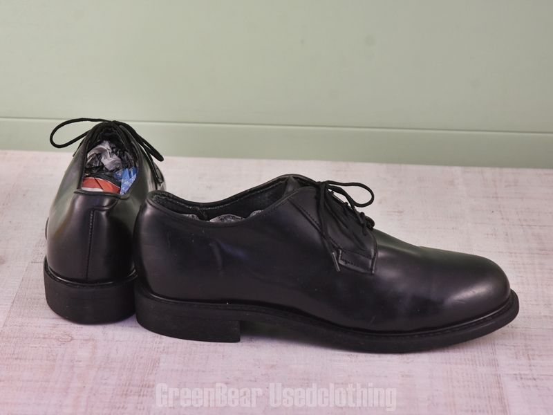 E 424 BATES 米軍サービスシューズ プレーントゥ 黒 メンズ 10.5 W 28.5 cm