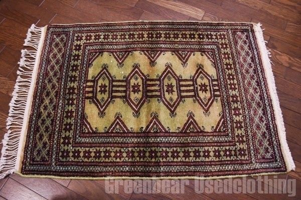 RAGR 184 トライバルラグマット ウール絨毯 ヴィンテージ 64 cm×92 cm