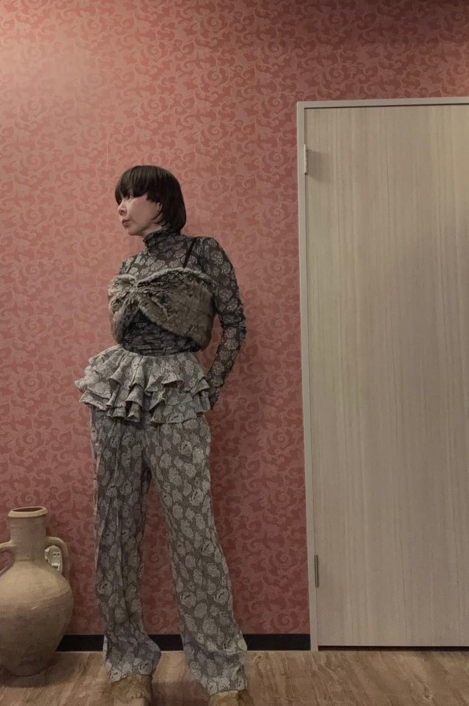 【未使用】FUMIE TANAKA jacquard over suits 未使用】FUMIE TANAKA jacquard over suits