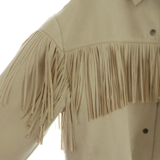 MAISON SPECIAL ヴィーガンスウェードフリンジブルゾン　ホワイト MAISON SPECIAL ヴィーガンスウェードフリンジブルゾンホワイト