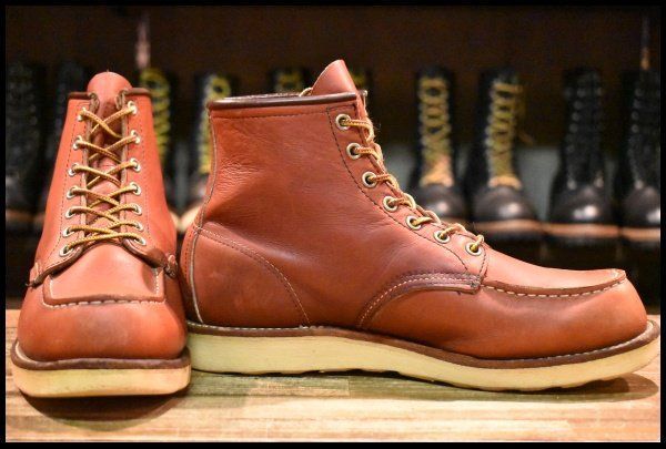 7.5 D 10年 レッドウィング 8875 アイリッシュセッター 赤茶 オロラセット モックトゥ 9106 ブーツ redwing FL 484