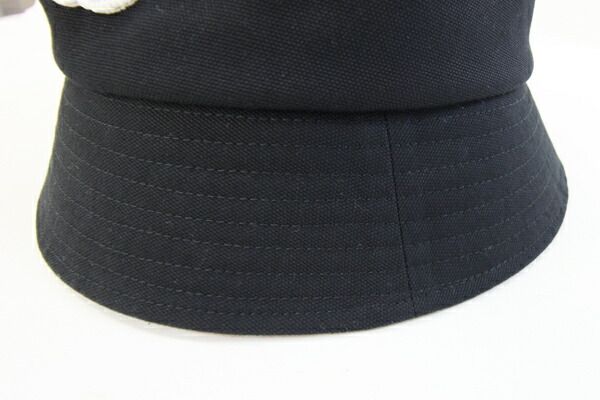  シャネル ハット ブラック コットン100％ Mサイズ ハット 帽子