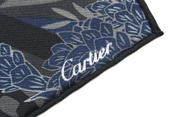 カルティエ スカーフ パンテール グレー ネイビー