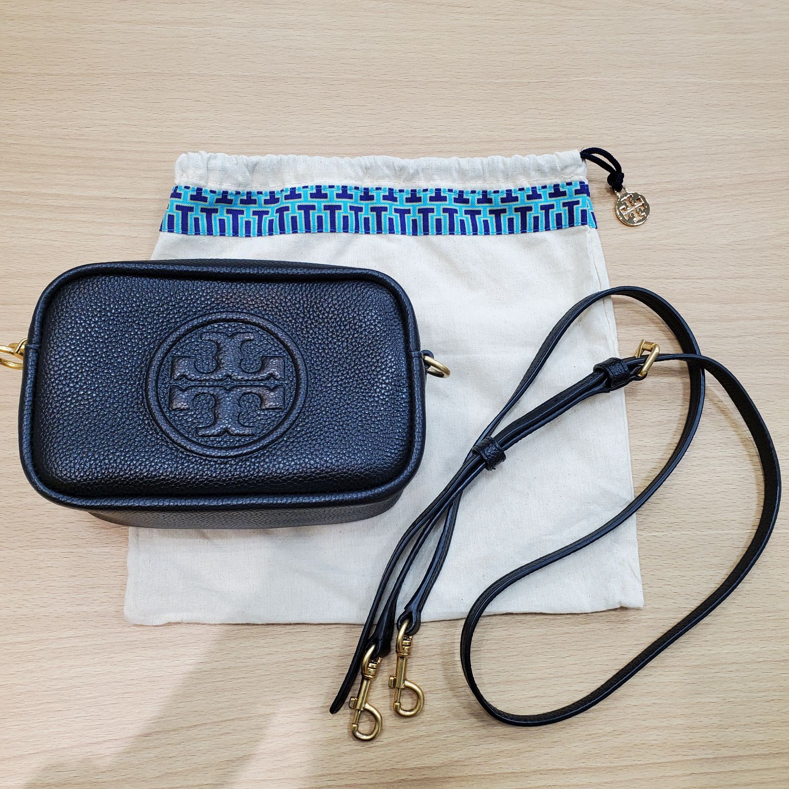EL 6 トリーバーチ TORY BURCH ショルダーカメラ バッグ 2 way ペリーボンベ ダブルジップ ミニ MK 11558