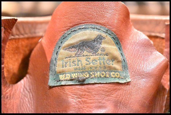  8.5 E 旧半円犬タグ 93年 刻印 レッドウィング 875 アイリッシュセッター 赤茶 オロラセット モック ブーツ redwing FL 487 ワークブーツ ブーツ 革靴