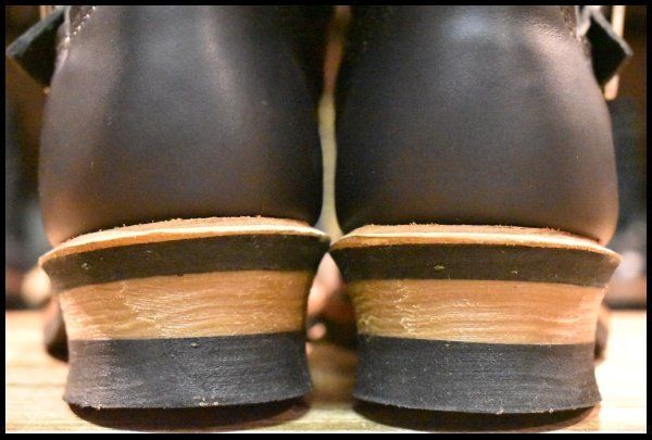  10 D ♥ 程度 07年 レッドウィング 2268 エンジニア 黒 ブラッククローム スチールトゥ ブーツ redwing FL 488 エンジニアブーツ ブーツ 革靴