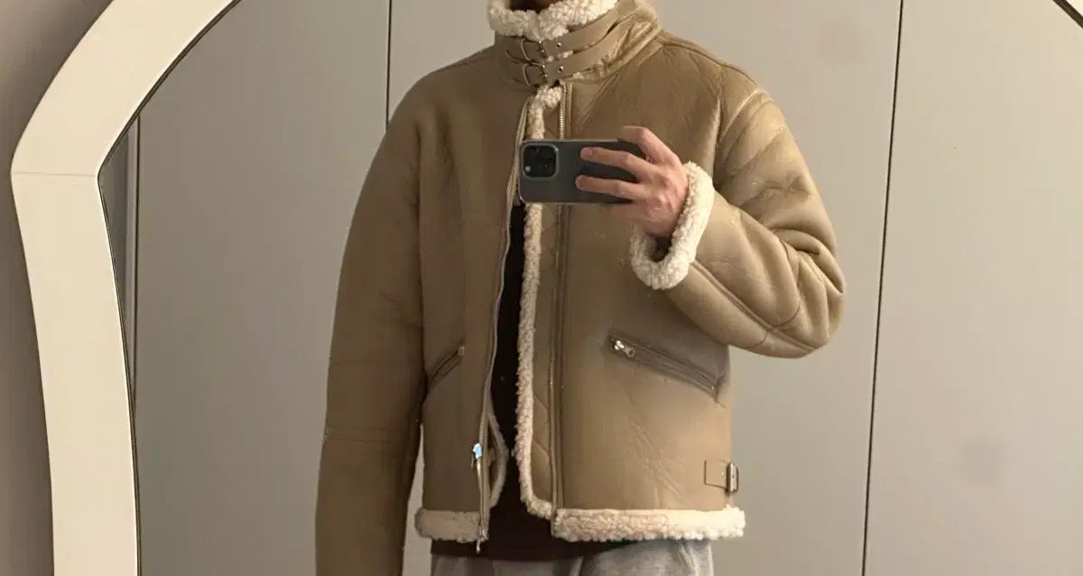 ムートン ファー ライダー ベージュ