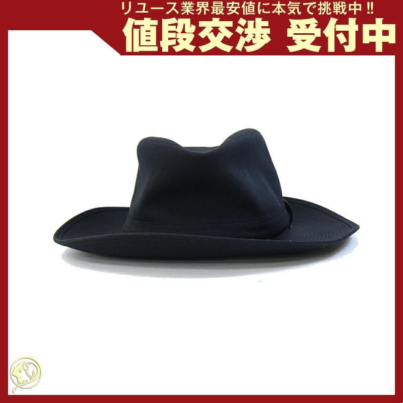 エルメス ハット ブラック コットン100％ サイズ58