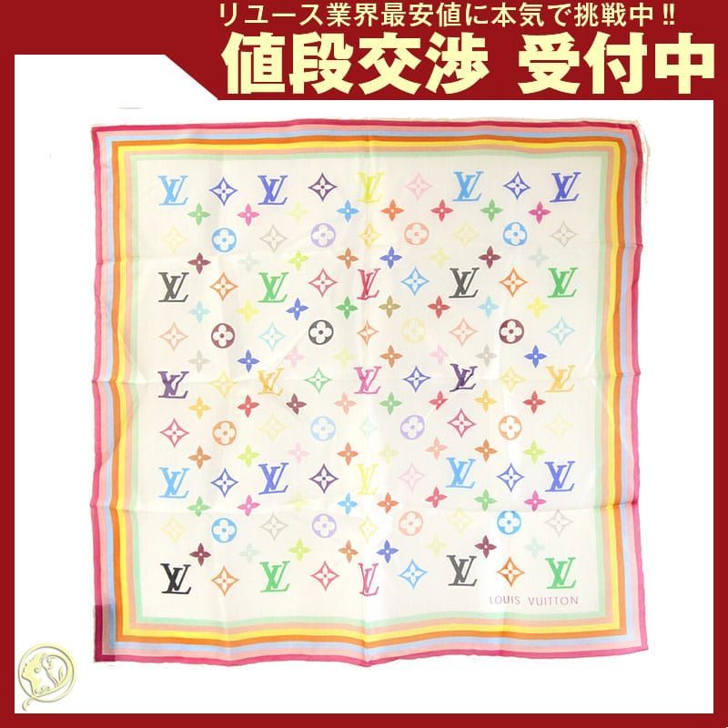 ルイヴィトン スカーフ モノグラム マルチカラー ブロン