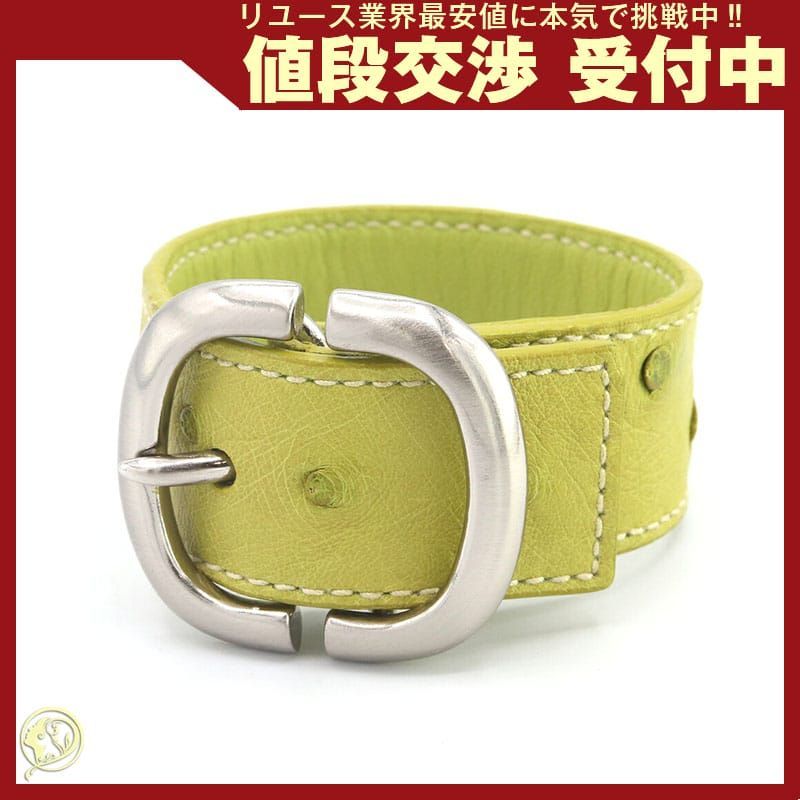 プラダ ブレスレット ライトグリーン オーストリッチ