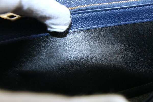  サンローラン 二つ折り長財布 414567 ネイビー 長財布 小物