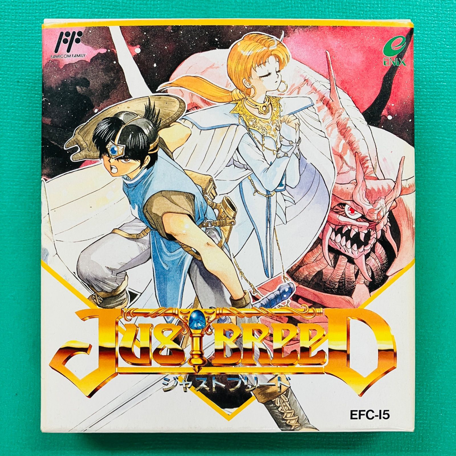ほぼ♥品 き ハガキあり ファミコン ジャストブリード JUST BREED ENIX エニックス FC