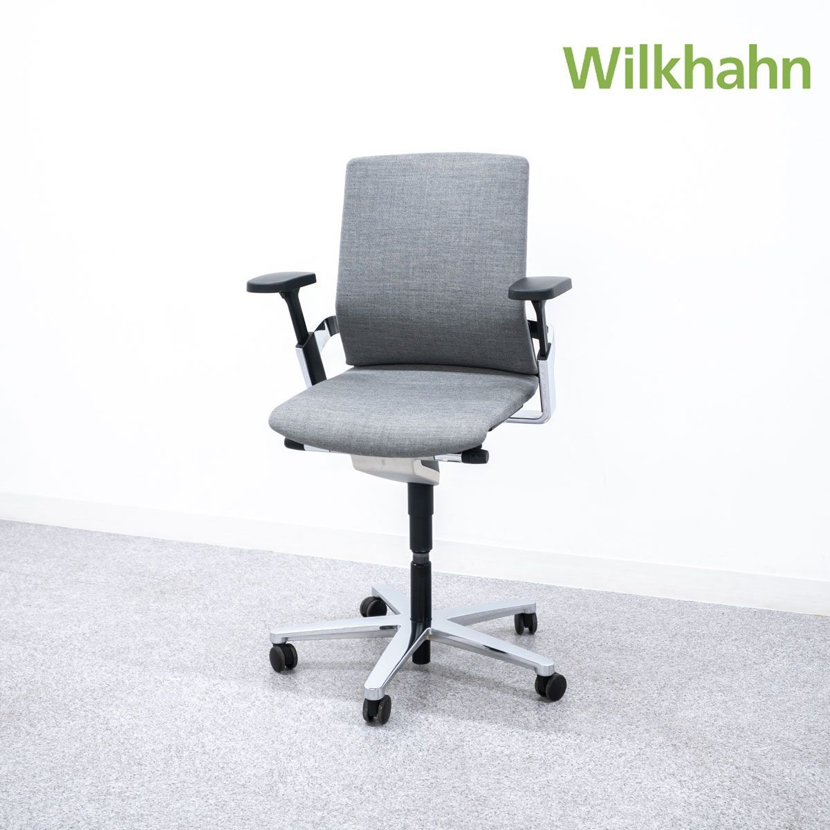 展示品 Wilkhahn ウィルクハーン ON オン オフィス キャスター アーム チェア ファブリック グレー 定価33万 1