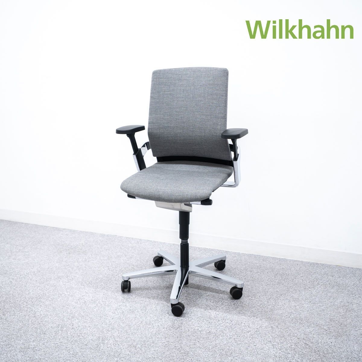 展示品 Wilkhahn ウィルクハーン ON オン オフィス キャスター アーム チェア ファブリック グレー 定価33万 2