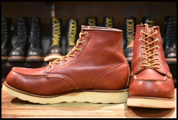 9 E 犬タグ レッドウィング 8875 アイリッシュセッター 赤茶 オロラセット モックトゥ 編み上げ ブーツ redwing FL 499