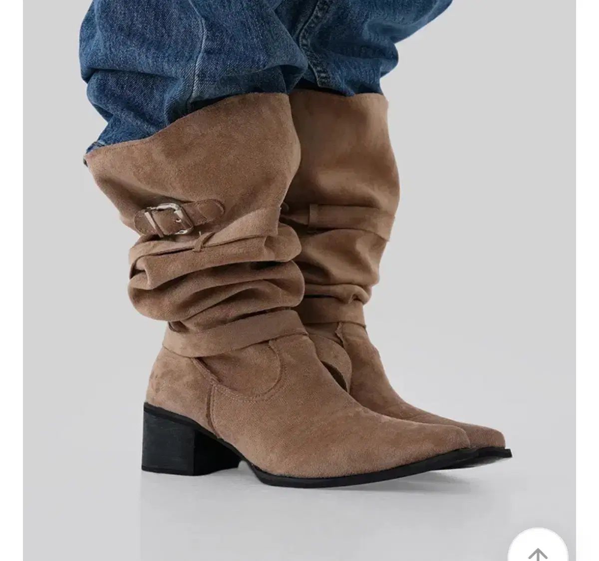 新 バックル スウェードブーツ 235