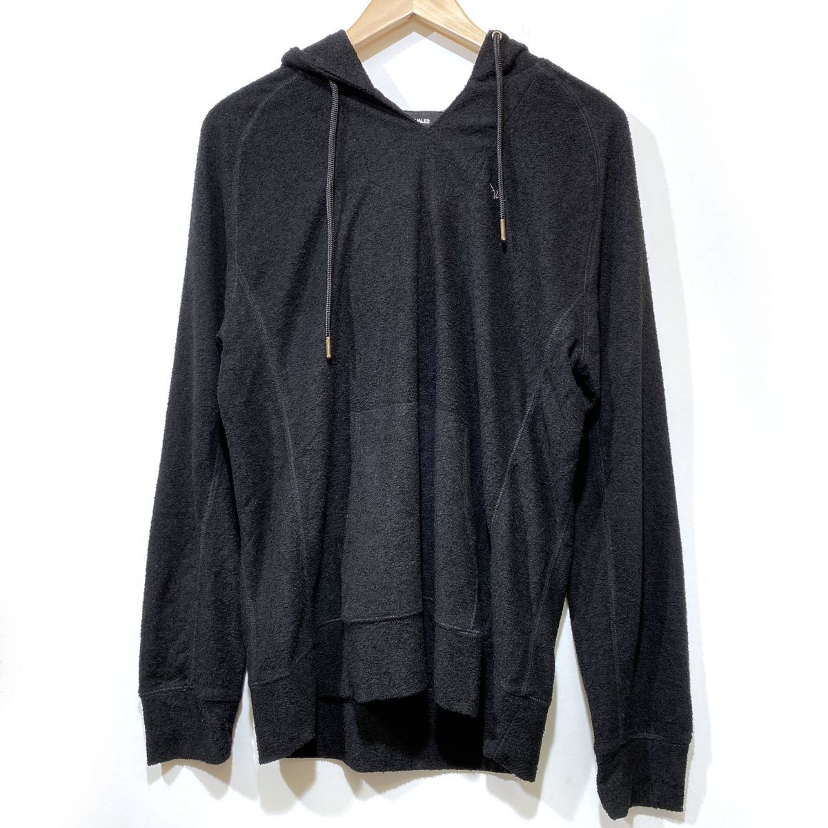 RELAX ウノピゥウノウグァーレトレ リラックス ブークレパイル パーカー ブラック サイズM メンズ