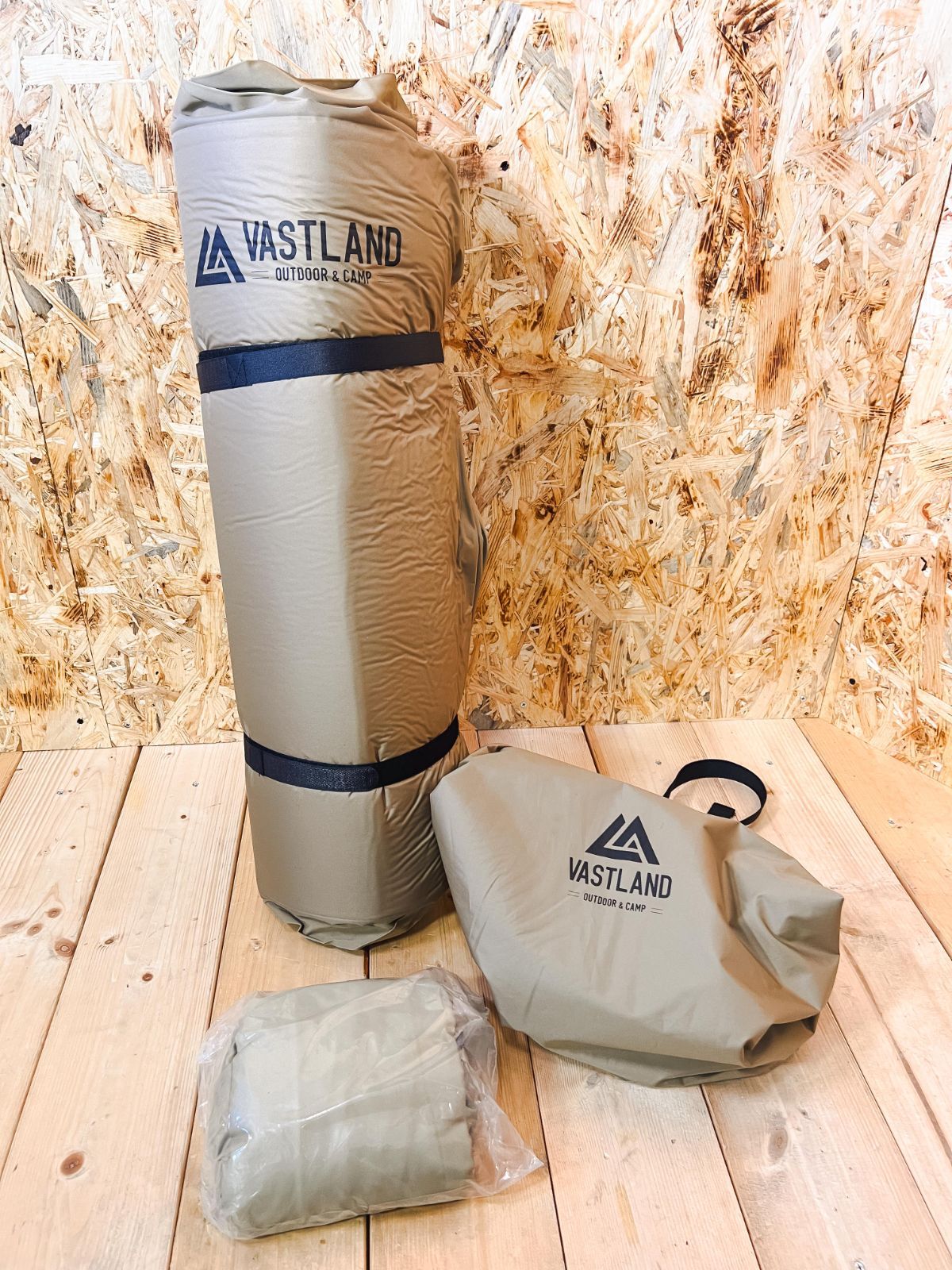 アウトドア VASTLAND キャンプフィット インフレーターマット シングル