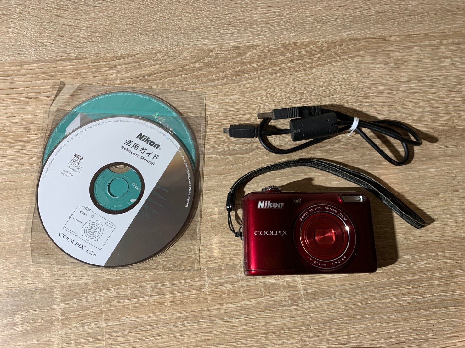 7607 Nikon COOLPIX L28 レッド デジカメ 動作確認済み - メルカリ