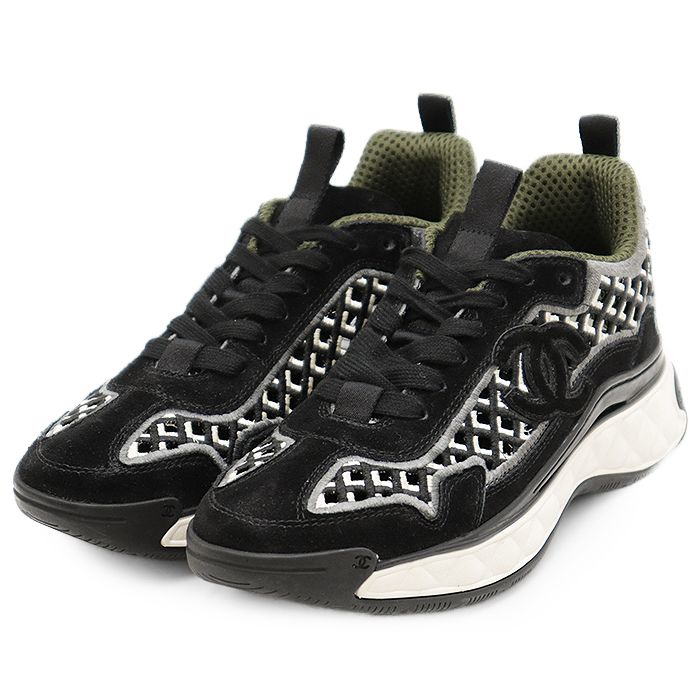 極美品】CHANEL シャネル ローカットスニーカー G37617 スウェード x