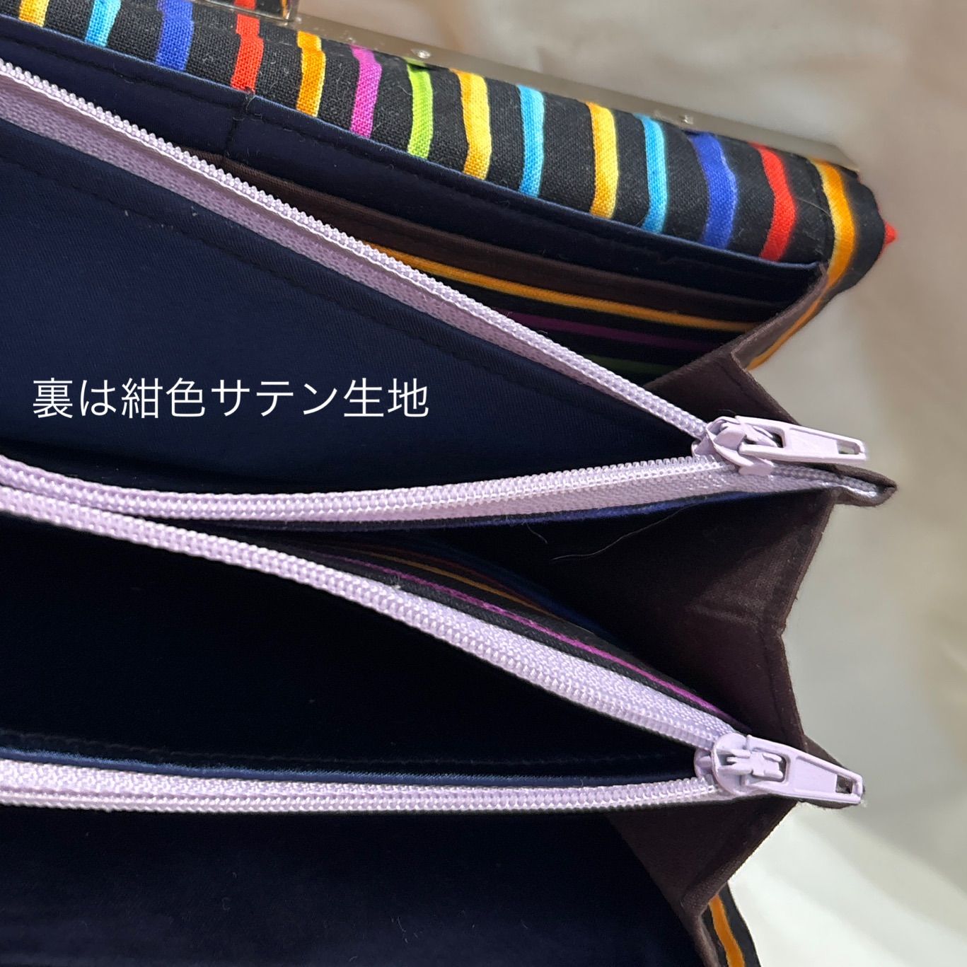 ほっこり手作り布財布☆金口長財布【jun.1】アレキサンダーヘンリー