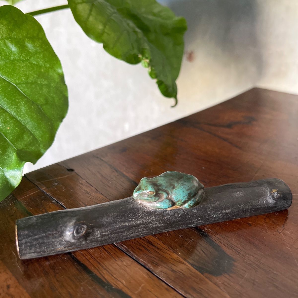 平櫛田中作 文鎮 ブロンズ 蛙 カエル 彫刻家 書道具