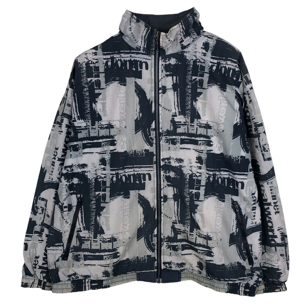 古着 90年代 リーボック Reebok 総柄 ウインドブレーカー メンズL相当 ヴィンテージ|eaa 605563