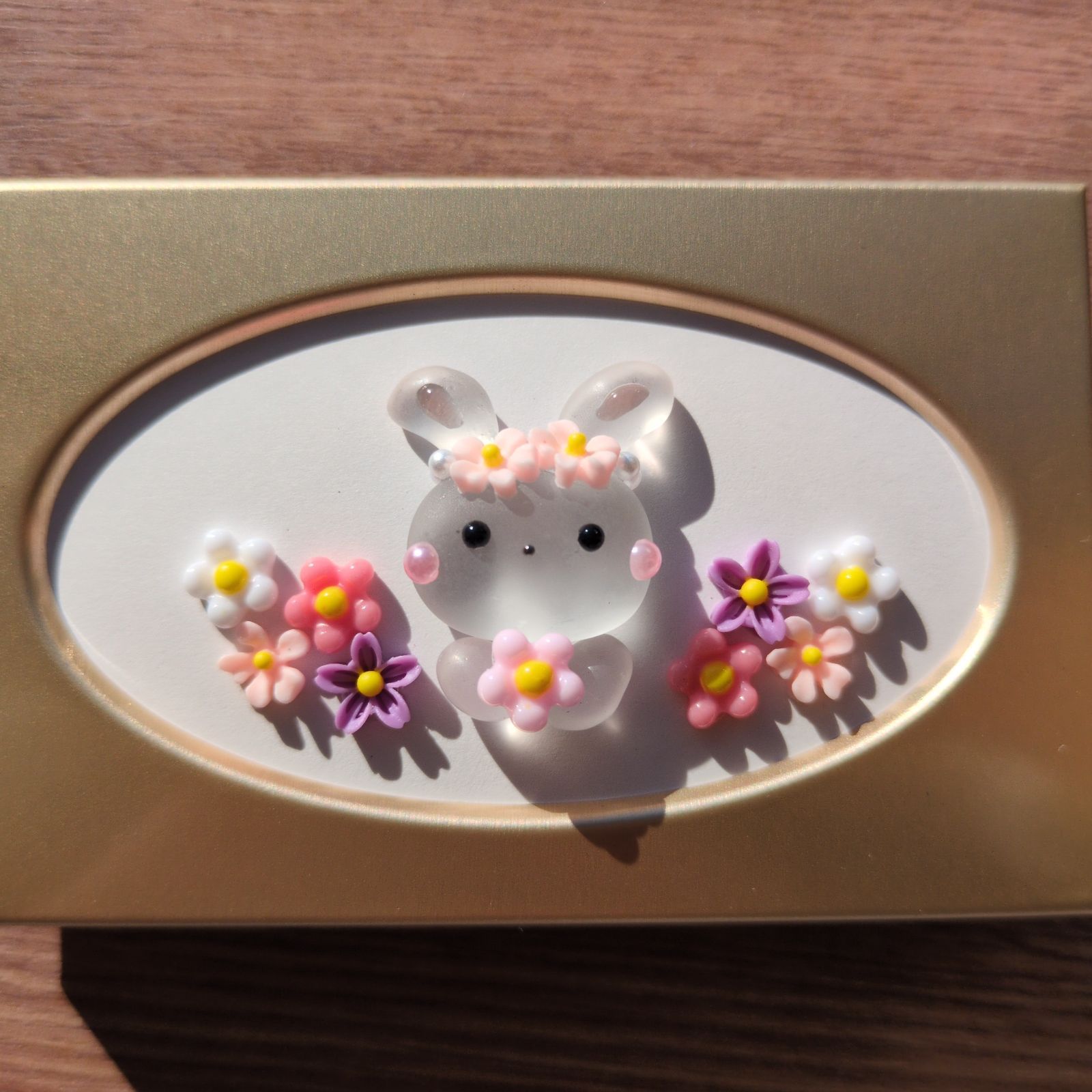 お花と私』シーグラスアート うさぎ - メルカリ