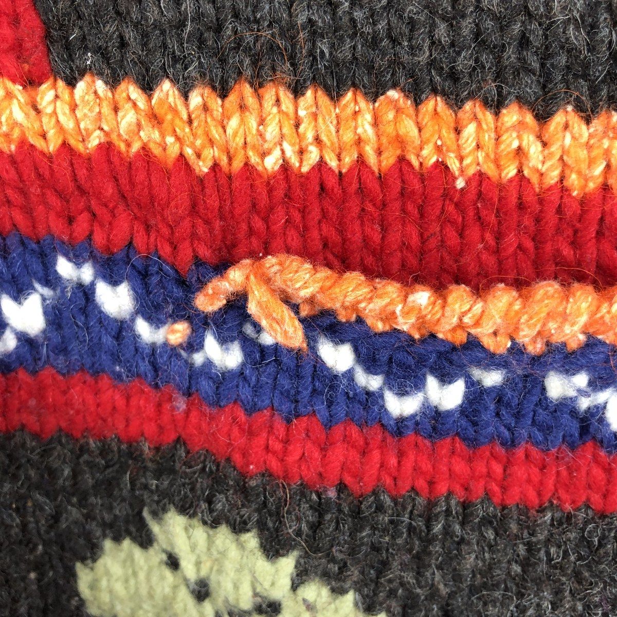 古着 80年代 総柄 HAND MADE ハンドメイド カウチンセーター 