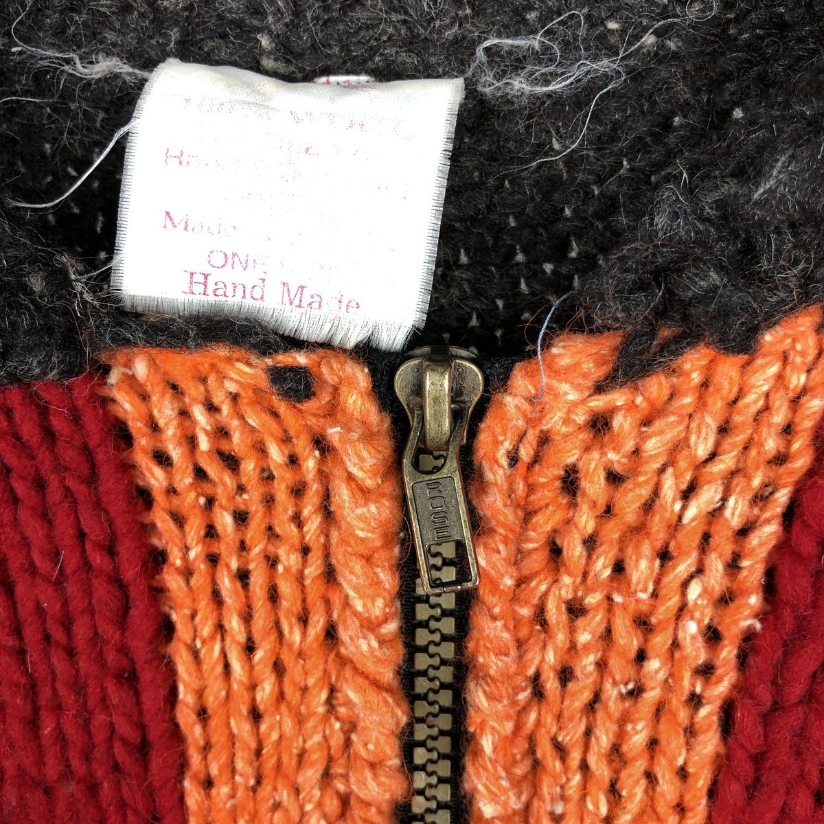 古着 80年代 総柄 HAND MADE ハンドメイド カウチンセーター  