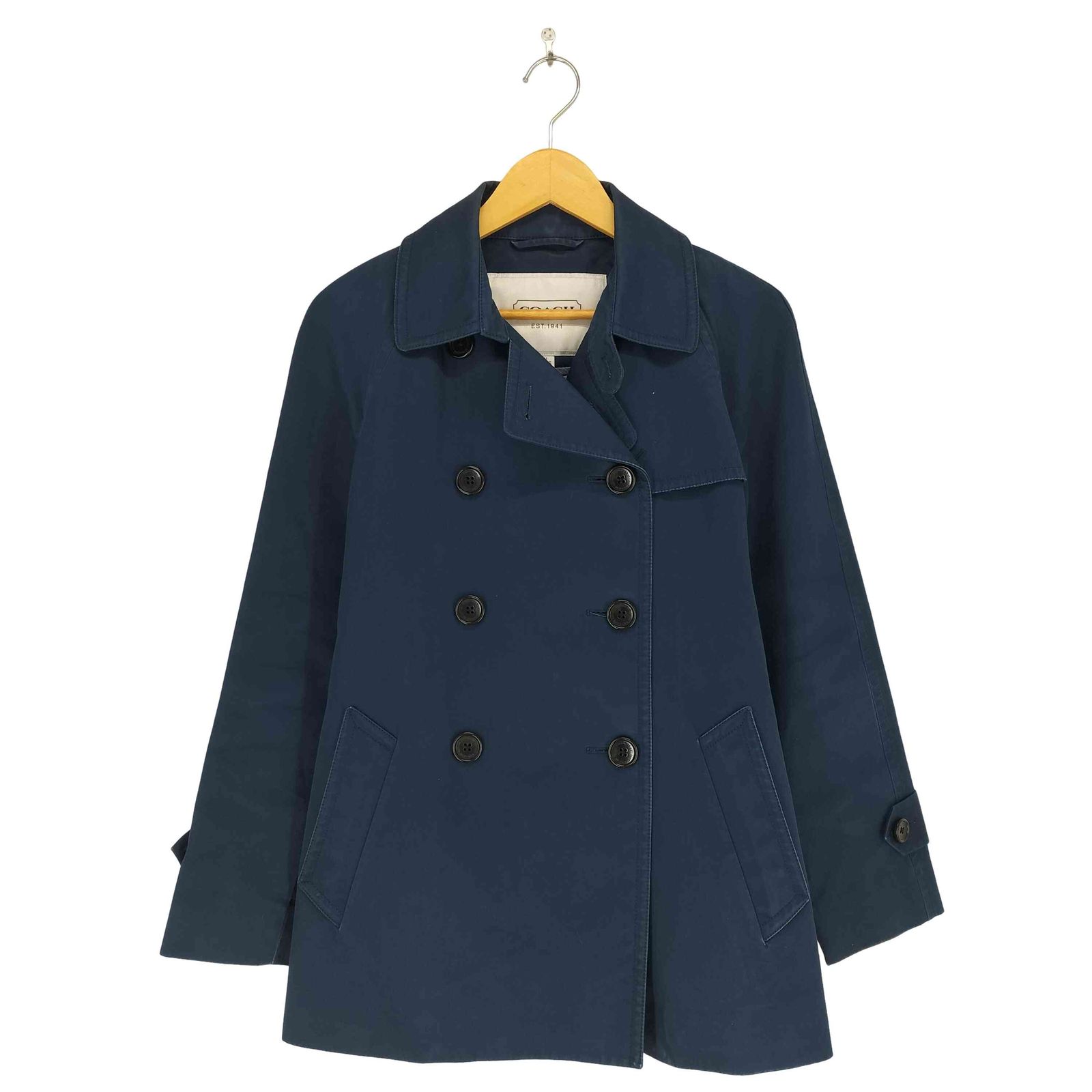 コーチ COACH 裏地シグネチャー ショートトレンチコート レディース