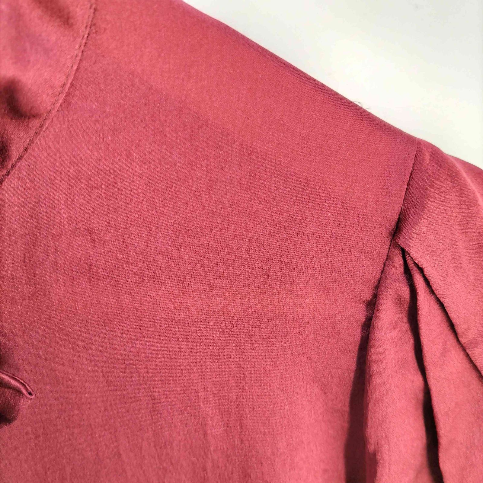 プラダ PRADA シルク100% ボウタイ フリルブラウス レディース FR：44